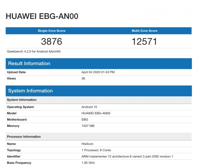 قائمة الشرف 30 Pro Geekbench