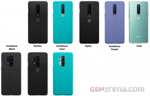 OnePlus 8 and 8 Pro cases, including new colors for the sandstone texture