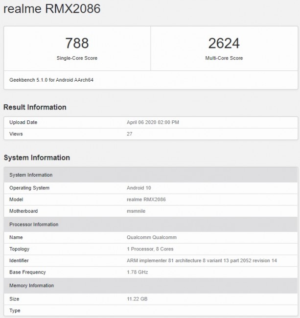 Realme X3 SuperZoom passes through Geekbench revealing specs, bags multiple certification