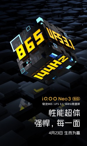 vivo iQOO NEO 3 5G to arrive with 144 Hz screen