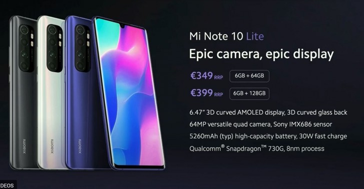 Xiaomi Mi Note 10 Lite is official, brings a lot of phone for