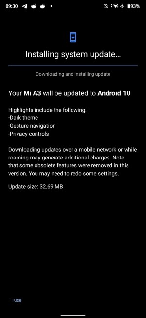 Xiaomi Mi A3 once again is receiving Android 10 update