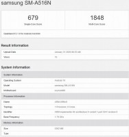 Geekbench 5.1 results: Exynos 980