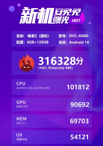 Huawei Enjoy Z appears in AnTuTu benchmark