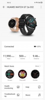 Huawei Health interface