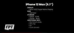 iPhone 12 lineup alleged prices and key specs