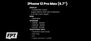 iPhone 12 lineup alleged prices and key specs