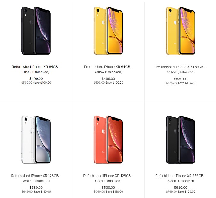 iPhone XR 128GB Yellow - New battery - Refurbished product