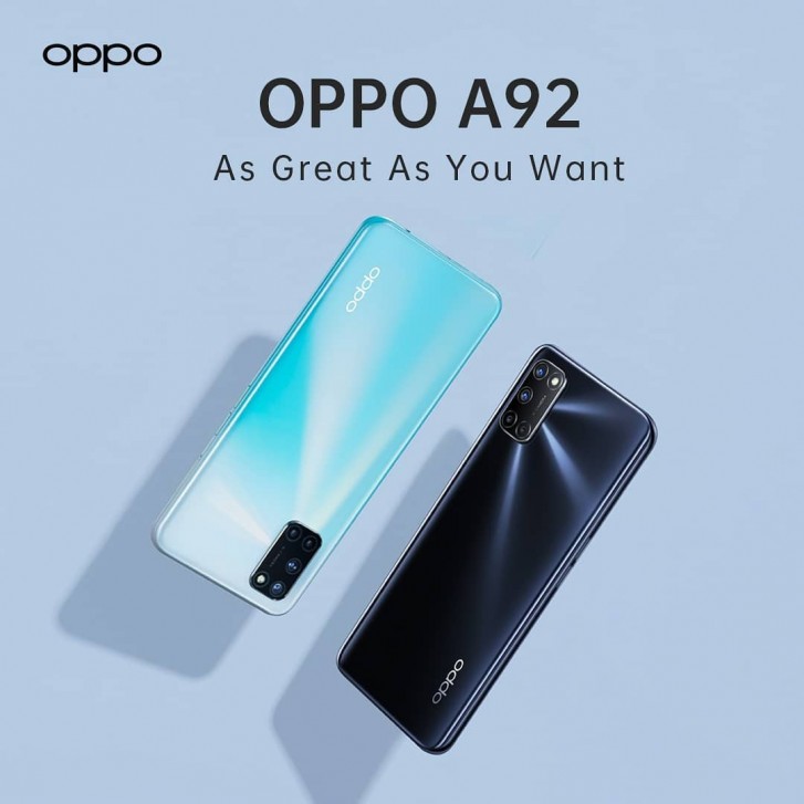 打孔屏、4800萬四攝、5000 MAh電量：OPPO A92 正式在馬來西亞發布；售價 RM1,199！ 5