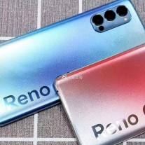 Oppo Reno4 phones in its Glow colors