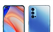 Oppo Reno4 render showcases dual selfie cameras. Specs in toll.