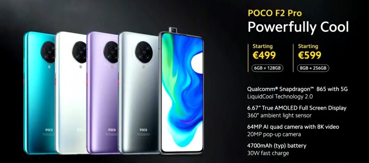 Poco F2 Pro unveiled with S865 chipset, 6.67'' Super AMOLED screen and 64MP camera