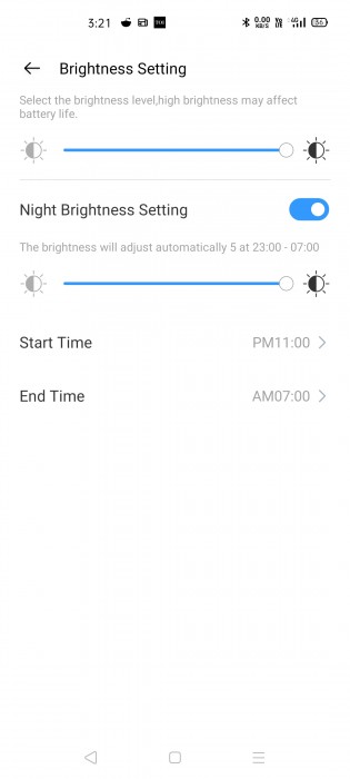 Adjust display brightness from the Realme Link app