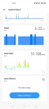 Realme Band settings in Realme Link app