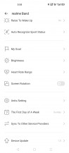 Realme Band settings in Realme Link app