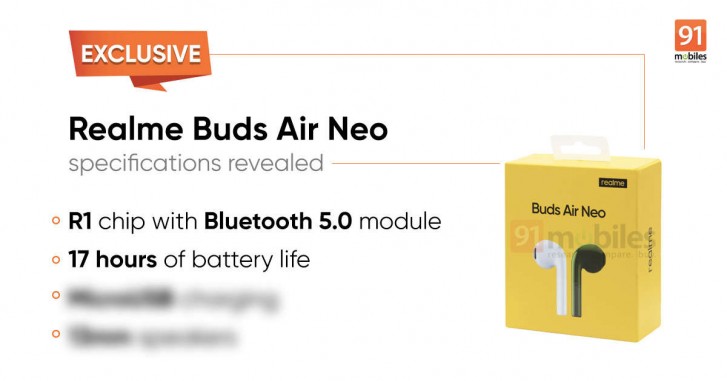 Realme Buds Air Neo key features and renders leak