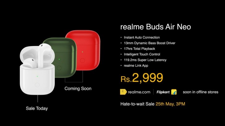 Realme launches Buds Q, Buds Air Neo and two power banks