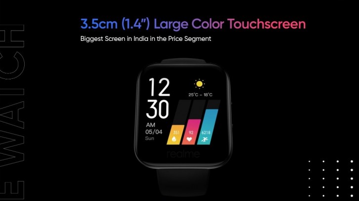 Realme Watch design and features revealed: color touchscreen, colorful straps, and heart rate monitor