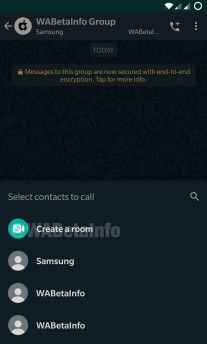 Messenger Rooms integration in WhatsApp