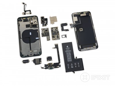 iPhone 11 Pro Max taken apart (with several Broadcom chips) <a href="https://www.ifixit.com/Teardown/iPhone+11+Pro+Max+Teardown/126000" target="_blank" rel="noopener noreferrer">image credit</a>