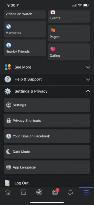 black theme facebook messenger apk