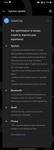 Open Beta 5 change log for the OnePlus 7T/7T Pro image credit