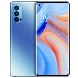 Oppo Reno4 Pro in Crystal Red and Blue