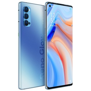 Oppo Reno4 Pro in Crystal Red and Blue