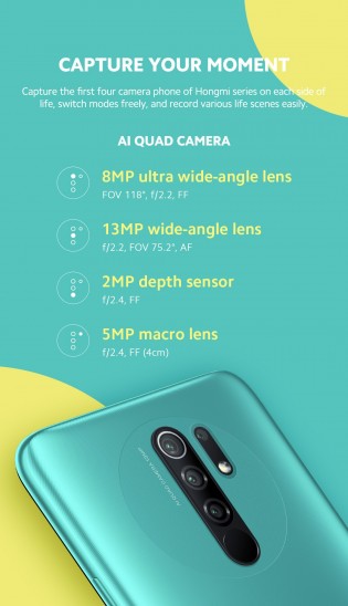 Redmi 9 comes with four cameras on the back