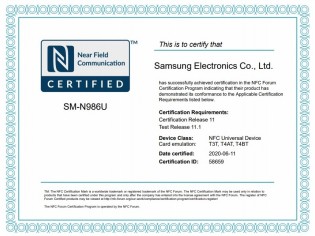 Samsung Galaxy Note20 lineup bags NFC certification