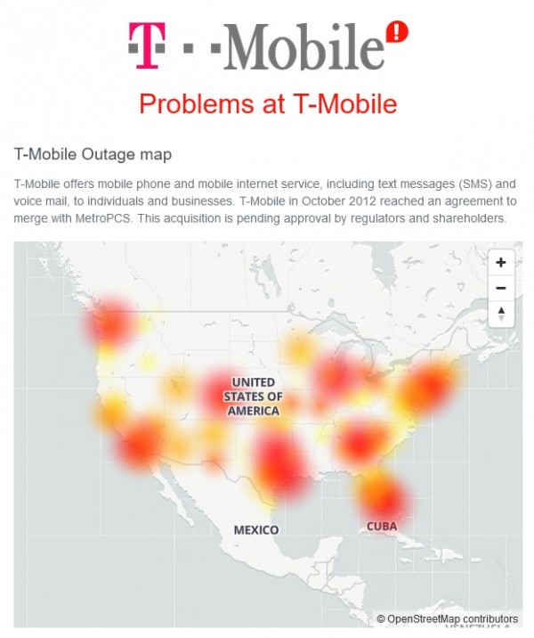 Sprint Phone Outage Map T-Mobile And Metro Subscribers Experiencing Major Outage In The Us -  Gsmarena.com News