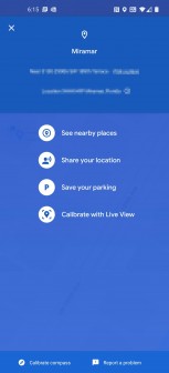Google Maps Live View AR location calibration