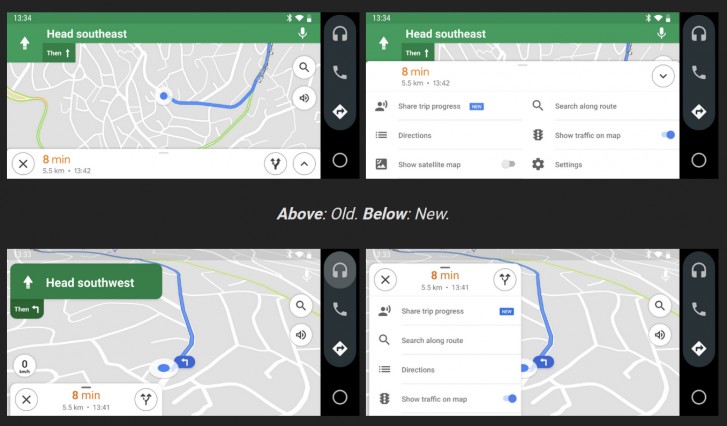 Google Maps Gets Updated UI For Android Auto On Smartphone - GSMArena ...