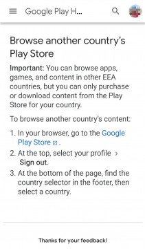 Google Play new option for EEA users