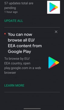 Google Play new option for EEA users
