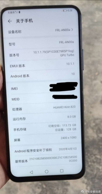Huawei Enjoy 20 appears in live image, key specs revealed 