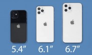 The two 6.1-inch iPhone 12 will launch first, 5.4" and 6.7" to follow