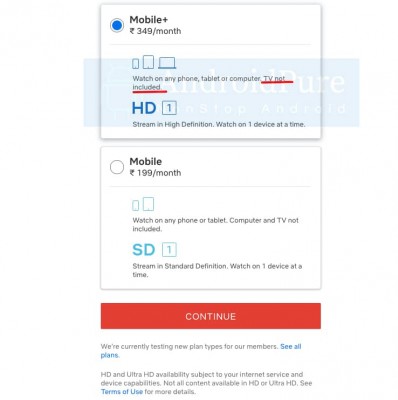 Netflix's new INR 350 Mobile+ plan with HD resolution
