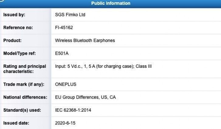 OnePlus Buds certified in Finland, expected alongside OnePlus Nord on July 21