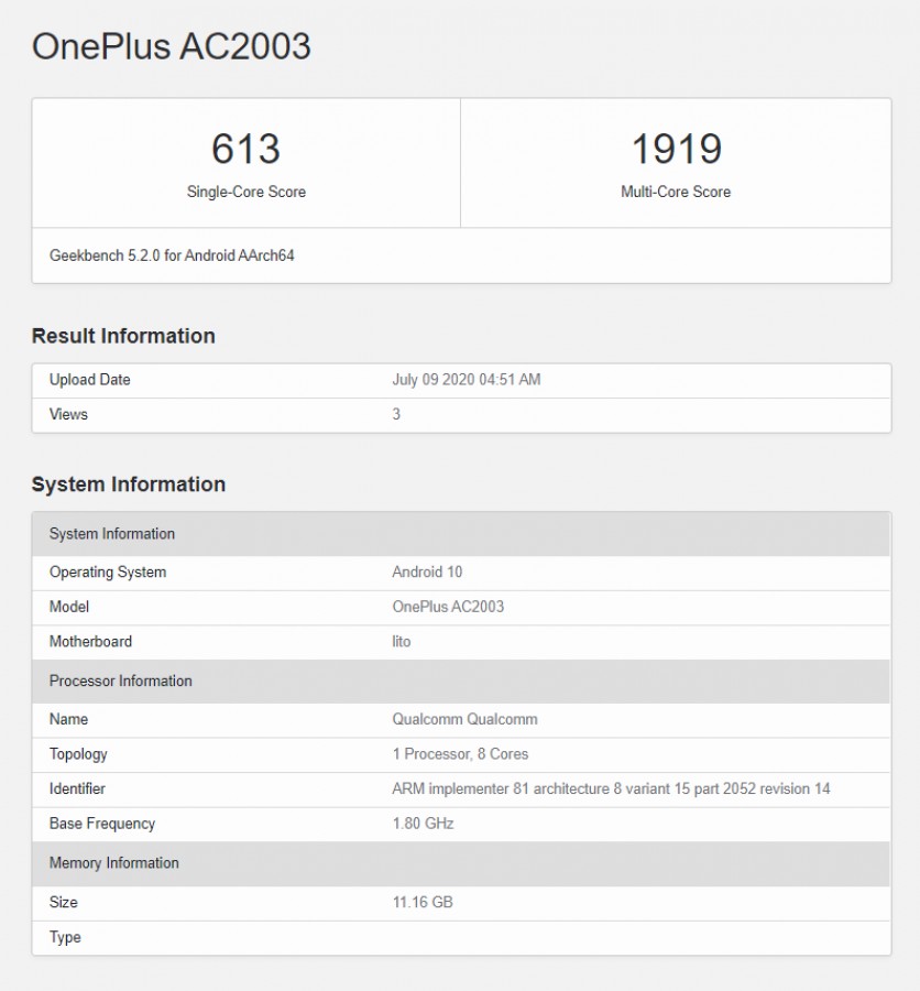 Oneplus Nord Shows Up On Geekbench Comes With A Twist Gsmarena Com News