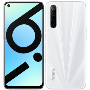 Realme 6i in Lunar White color