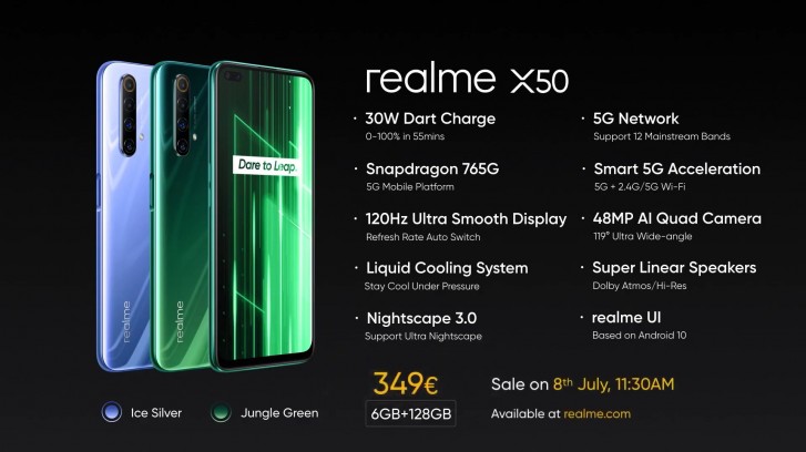 realme x 50 m