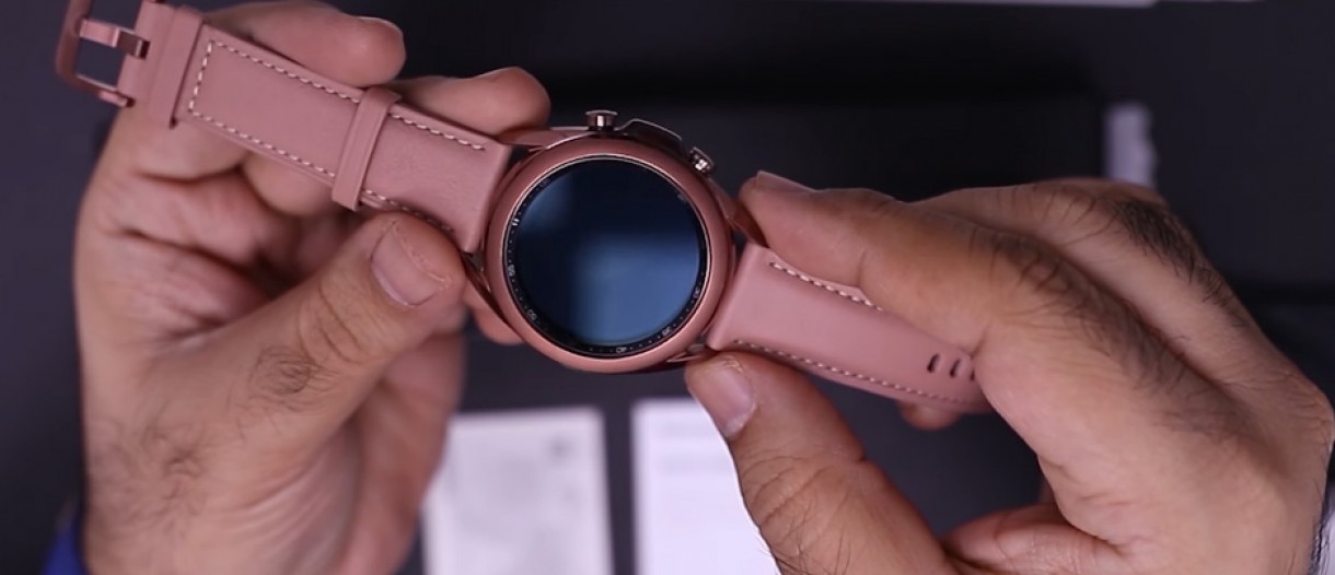 Another Samsung Galaxy Watch3 Fully Unboxed In Mystic Bronze Ahead Of Launch Event Gsmarena Com News