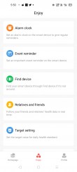 Amazfit Bip S data and settings in Amazfit's Android app