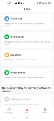 Amazfit Bip S data and settings in Amazfit's Android app