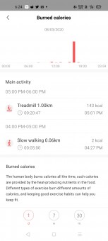 Steps and calories data