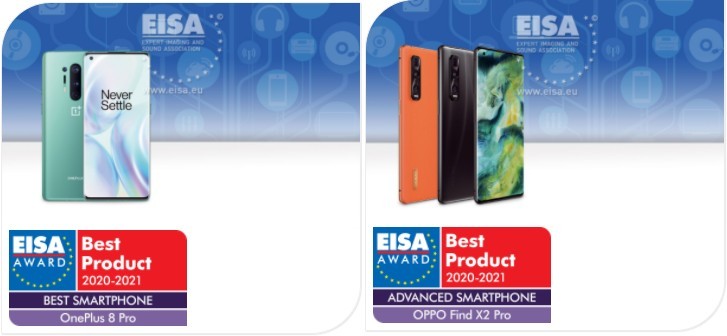 OnePlus, Oppo, Huawei, Samsung and Sony phones win EISA 2020-2021 awards