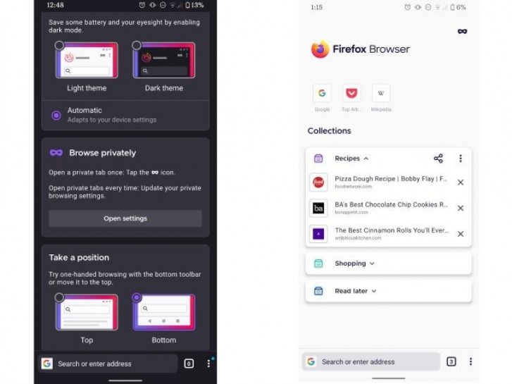 firefox for android is using google