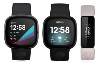 Fitbit Sense, Versa 3, and Inspire 2 appear in leaked renders with button-less design