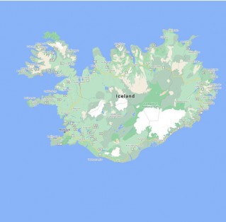 Google map of Iceland: old (left), new (right)